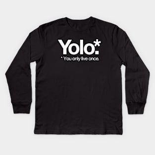 YOLO Definition Kids Long Sleeve T-Shirt